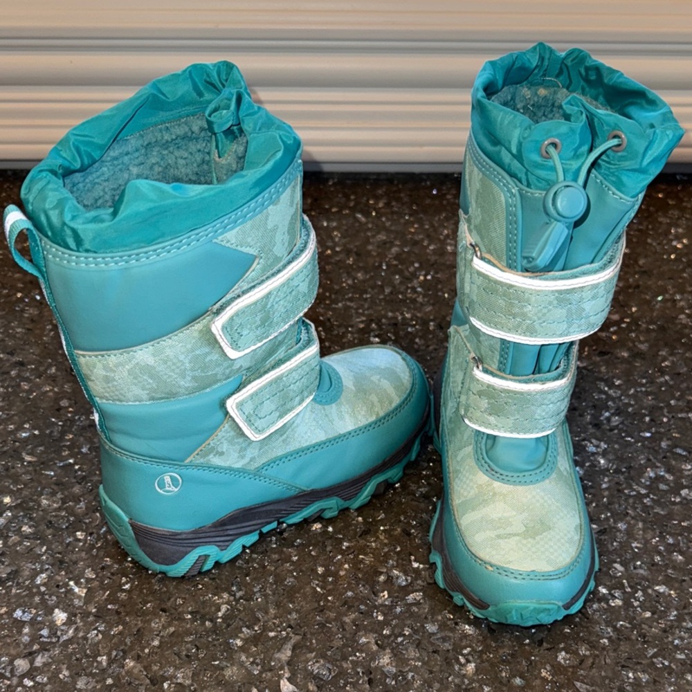 Lands' End Kids Teal Waterproof Snow Boots